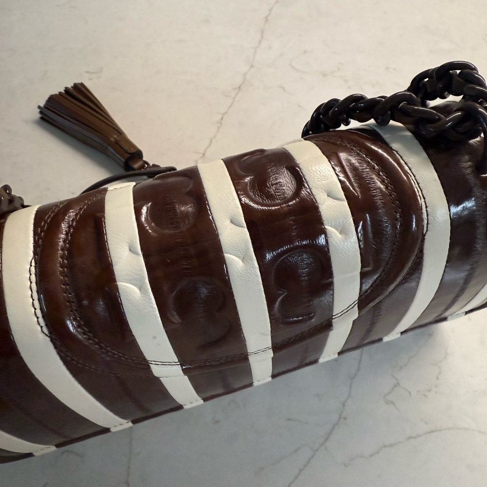 Tory Burch Fleming Eel Patchwork Convertible Shou… - image 3